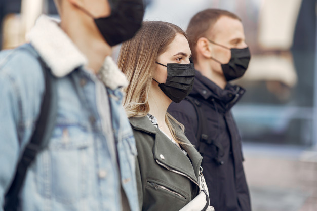 people masks stands street 1157 31569