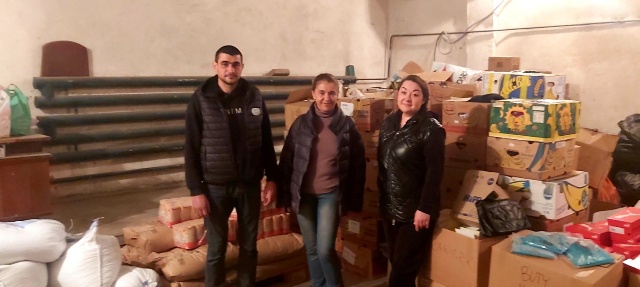 Відвантаження гуманітарної допомоги на Херсонщину
