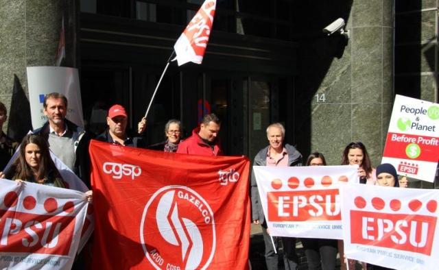 19092019 protest at French permanent representation E U in Brussels in solidarity with French workers EDF web950x568 0